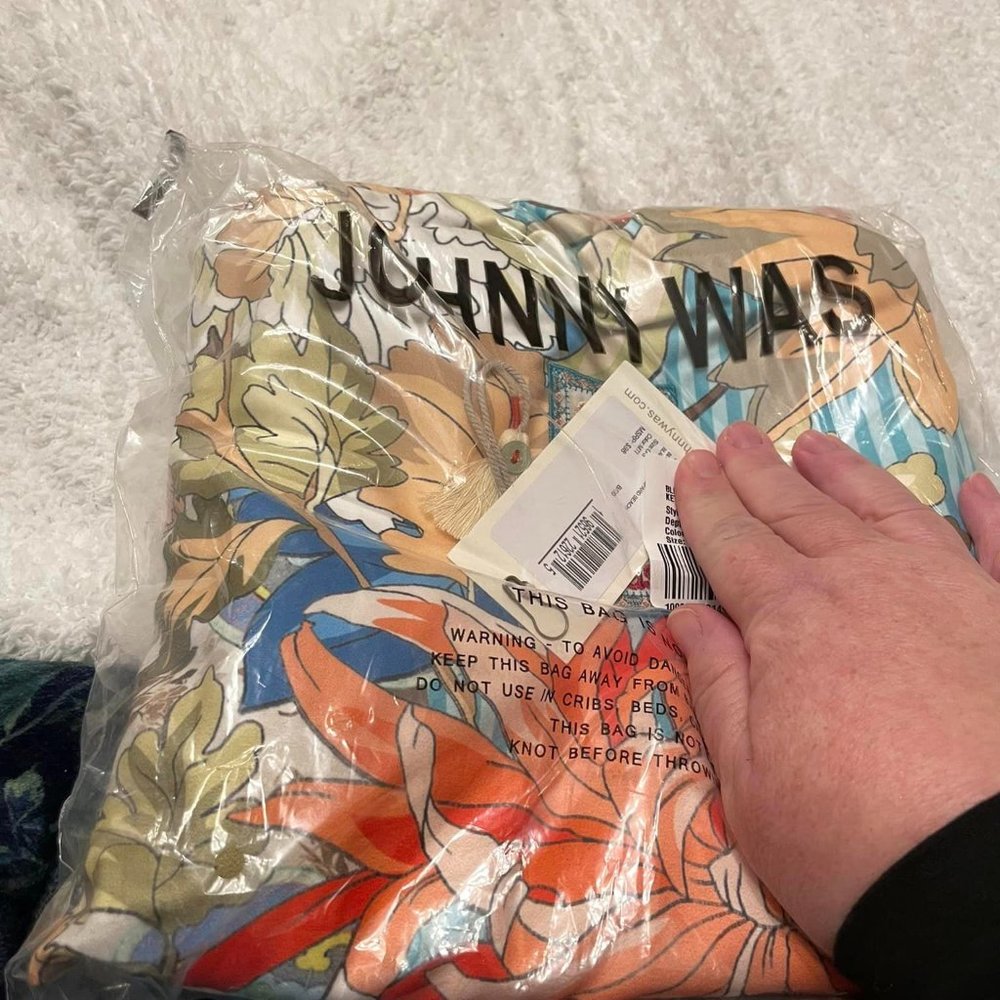 Johnny Was Beach Blanket and carrying case